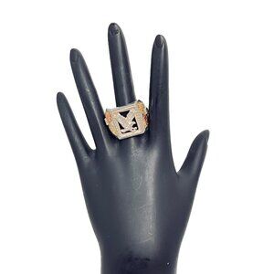 Black Hills Sterling Silver & Onyx Men’s Eagle Ring W/12K Gold Leaves (R357)